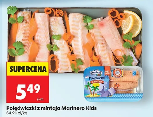 Polędwiczki z mintaja Marinero Kids promocja w Biedronka