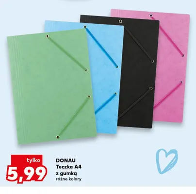 Teczka A4 z gumką DONAU promocja w Kaufland