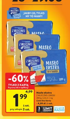 Masło ekstra Z Mlecznej Drogi promocja w Intermarche