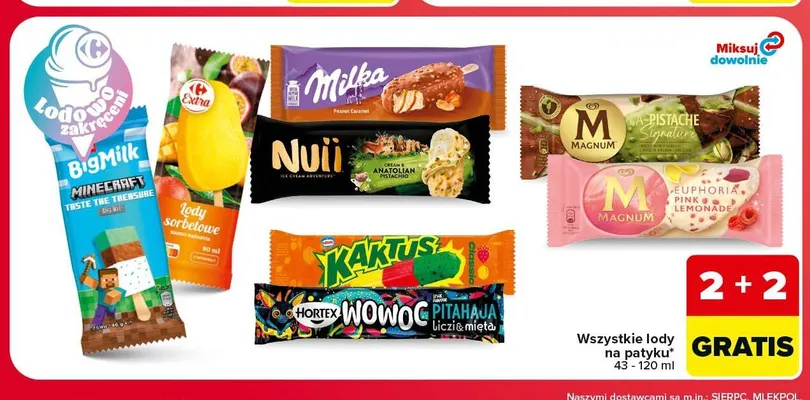 Lody sorbetowe Carrefour Extra Mango Marakuja promocja w Carrefour