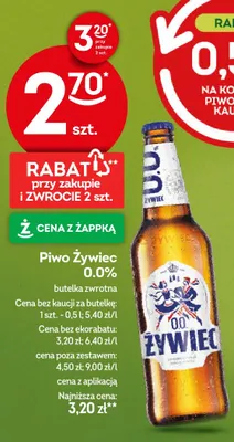 Piwo bezalkoholowe Żywiec promocja w Żabka