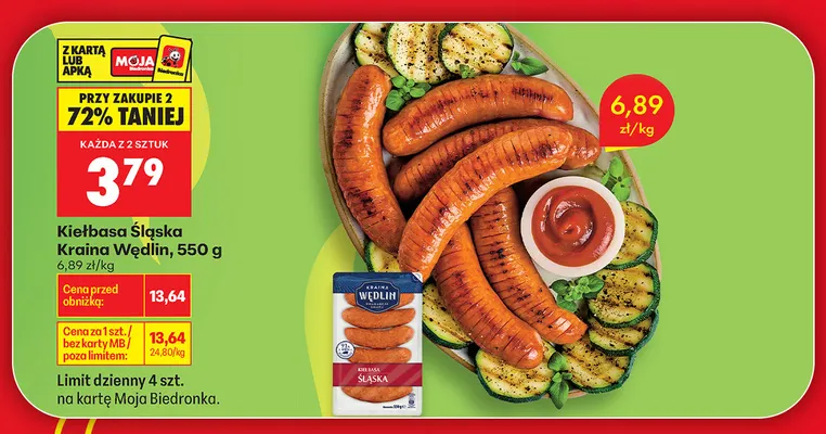 Kiełbasa Śląska Kraina Wędlin promocja w Biedronka