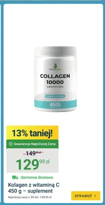 Kolagen z witaminą C Betterme 10000 suplement diety promocja w ERLI