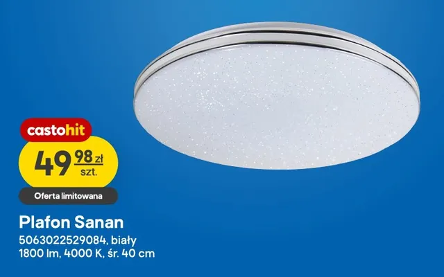 Plafon Sanan promocja w Castorama