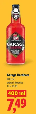 Piwo Garage Hardcore arbuz i limonka promocja w Lidl