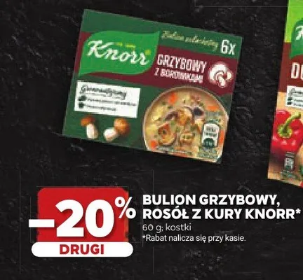 Bulion grzybowy Knorr kostki promocja w Stokrotka