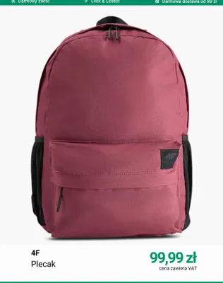 Plecak 4F promocja w Deichmann