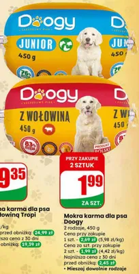 Mokra karma dla psa Junior promocja w Dino