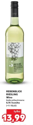 Wino białe półwytrawne Riesling 0,75 l promocja w Kaufland