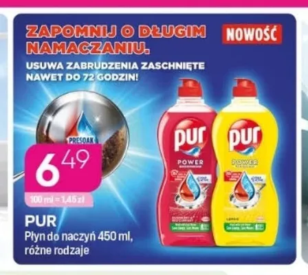 Płyn do naczyń Pur promocja w Drogerie Koliber