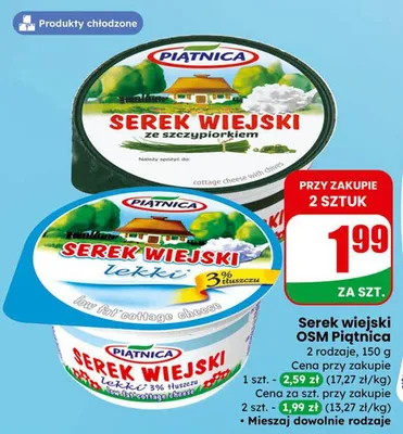 Serek wiejski lekki promocja w Dino