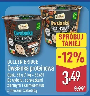 Owsianka proteinowa z mleczną czekoladą promocja w Aldi