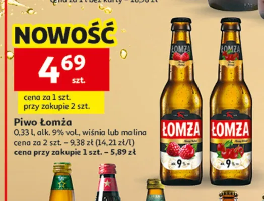 Piwo Łomża Malina promocja w Auchan