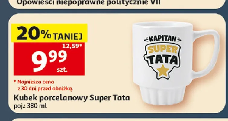 Kubek porcelanowy Super Tata promocja w Auchan