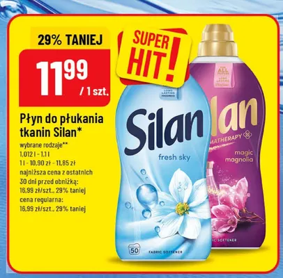 Płyn do płukania tkanin Silan promocja w POLOmarket