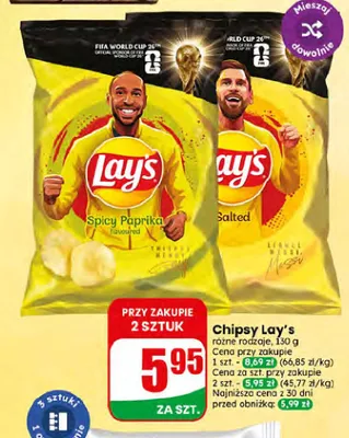 Chipsy Lay's Spicy Paprika promocja w Dino