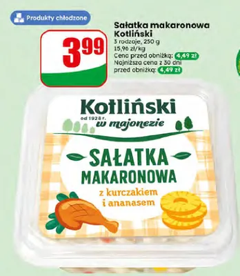 Sałatka makaronowa Kotliński promocja w Dino