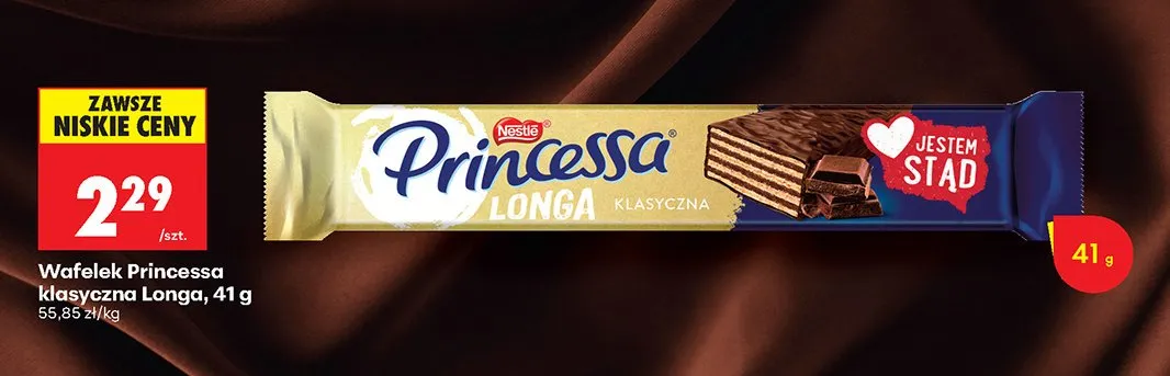 Wafelek Princessa Longa klasyczna promocja w Biedronka