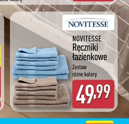Ręczniki łazienkowe Novitesse promocja w Aldi