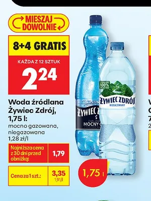 Woda źródlana Żywiec Zdrój niegazowana promocja w Biedronka