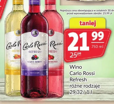 Wino Carlo Rossi Refresh Sweet Citrus promocja w Prim Market