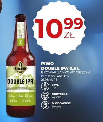 Piwo Double IPA Zamkowy Cieszyn promocja w Duży Ben