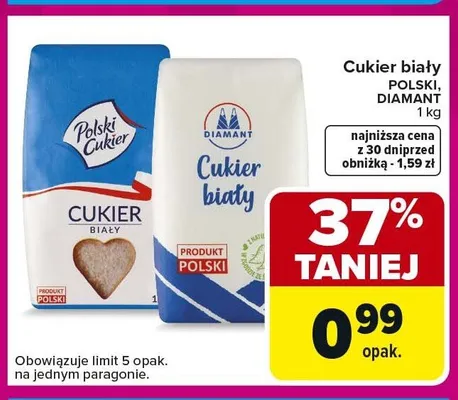Cukier biały Diamant promocja w Carrefour Market