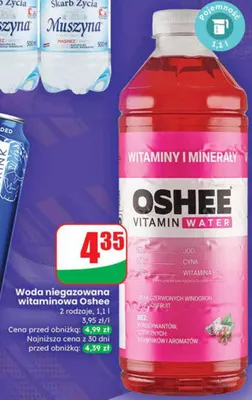 Woda niegazowana witaminowa Oshee promocja w Dino