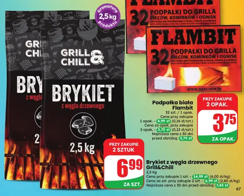 Brykiet z węgla drzewnego Grill & Chill promocja w Dino