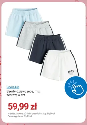 Szorty dziewczęce Cool Club 4-pak promocja w Smyk