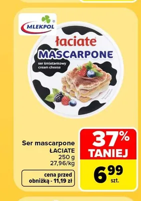 Ser mascarpone Łaciate promocja w Carrefour