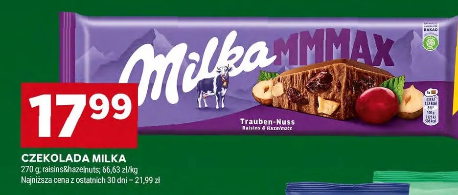 Czekolada Milka Trauben-Nuss promocja w Stokrotka