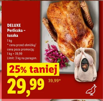 Perliczka tuszka Deluxe promocja w Lidl