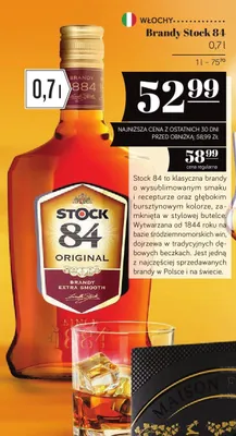Brandy Stock 84 Włochy promocja w POLOmarket
