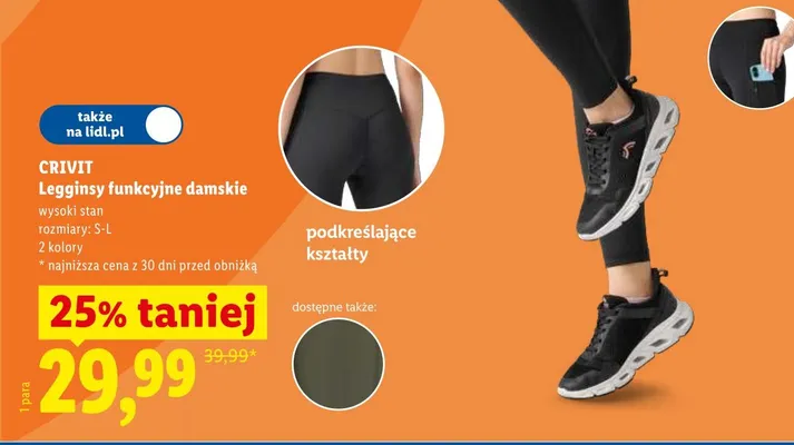Legginsy funkcyjne damskie Crivit wysoki stan promocja w Lidl