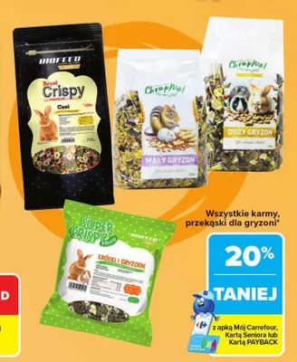 Karma dla gryzoni Biofeed Super Crispy Menu promocja w Carrefour