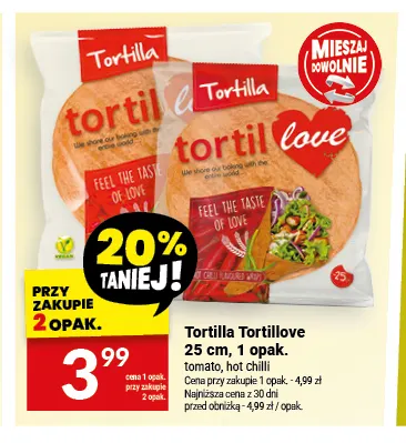 Tortilla Tortillove 25 cm tomato promocja w Twój Market