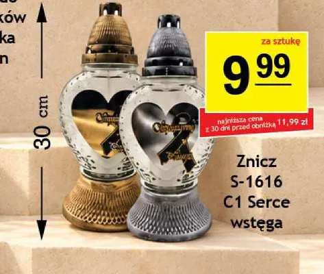 Znicz S-1616 C1 Serce wstęga promocja w Gram Market