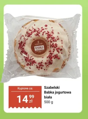 Babka jogurtowa biała promocja w Dino