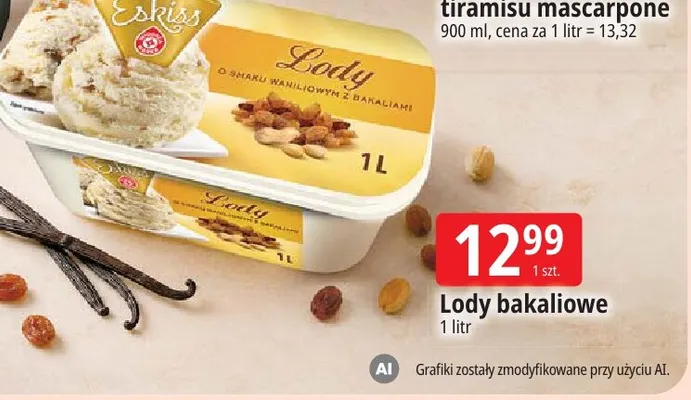 Lody bakaliowe Eskiss promocja w Leclerc