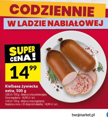 Kiełbasa żywiecka extra Pekpol promocja w Twój Market