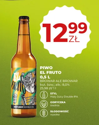 Piwo El Fruto AleBrowar promocja w Duży Ben