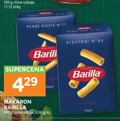 Makaron Rigatoni Barilla promocja w Stokrotka