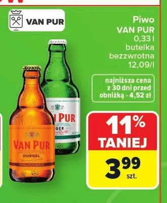 Piwo Van Pur promocja w Carrefour