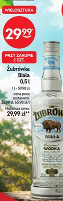 Wódka Żubrówka Biała promocja w Żabka