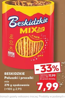 Paluszki i precelki mix Beskidzkie promocja w Kaufland