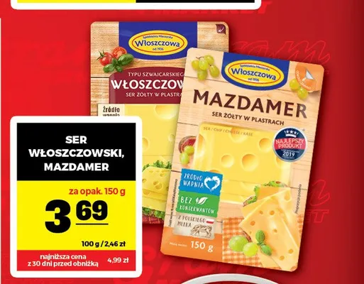 Ser Włoszczowski w plastrach Włoszczowa promocja w Gram Market