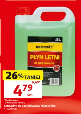 Letni płyn do spryskiwaczy Motorynka promocja w Auchan