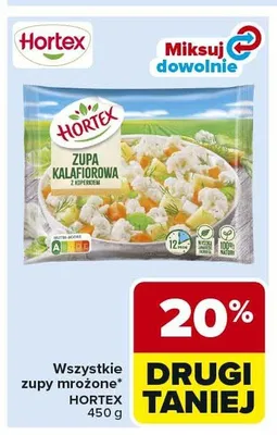 Zupa mrożona HORTEX kalafiorowa z koperkiem promocja w Carrefour Market
