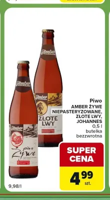 Piwo Amber Johannes promocja w Carrefour Express